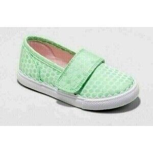 Cat & Jack Sneakers  Toddler Girls 7  NWT  Green Clarice Single Strap Easy Close